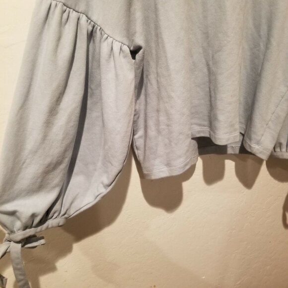 Charming Charlie Boat Neck Tie Sleeve Oversized Sweater Top Pullover XL Blue - Picture 4 of 7